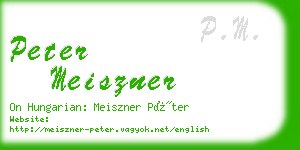 peter meiszner business card